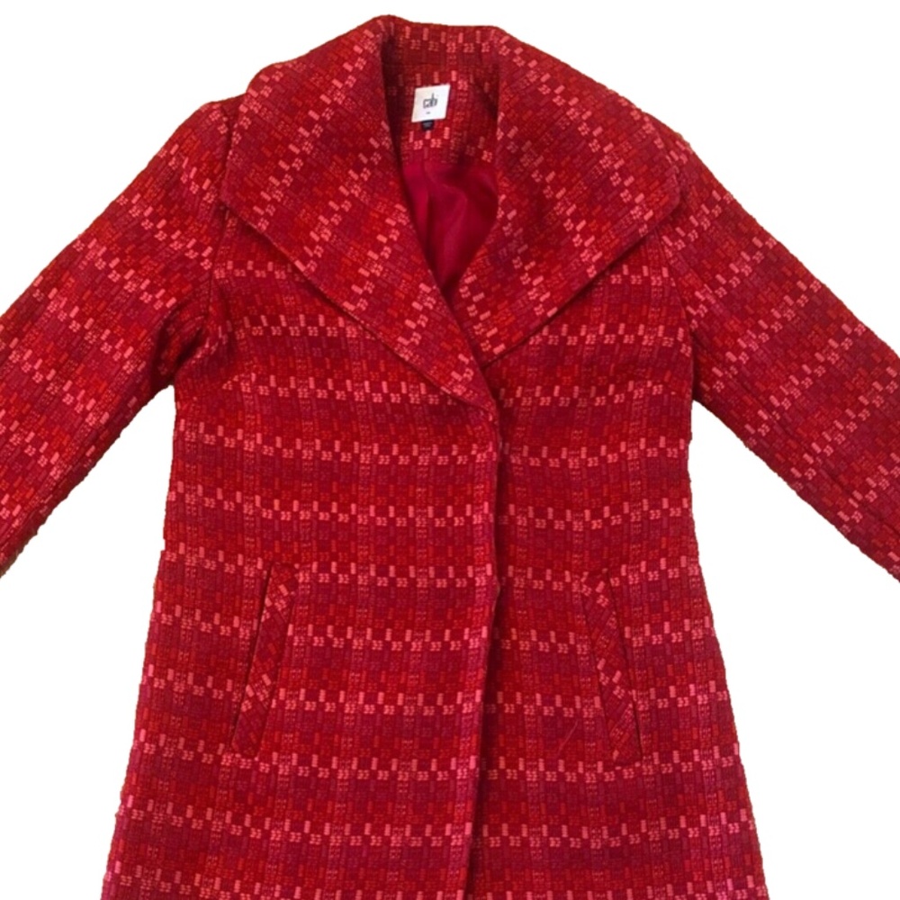 Sloan Tweed Wool Blend Jacket Red, Style 3031--WORN ONCE !